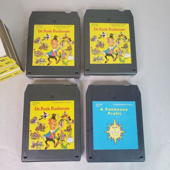 Dr Funs Funhouse Vol 1-6 : 8-Track Stereo Cartridge Tapes 1976 (Lot of 4) UNTEST - Picture 4 of 14